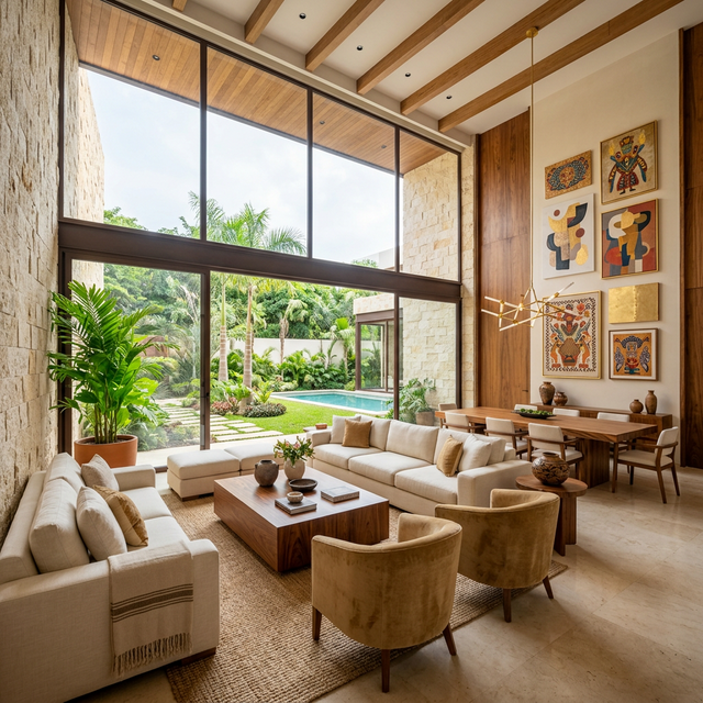 Interior de lujo en residencia de Guadalajara